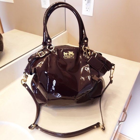 Coach Madison Lindsey Satchel Patent Leather - Picture 2 of 9